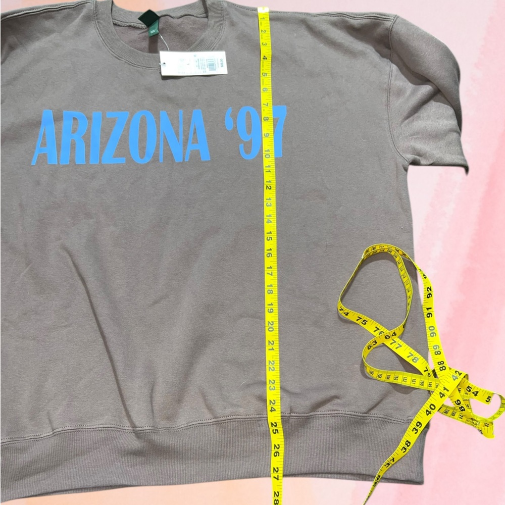 wild fable Brown Crewneck Sweatshirt with Teal "ARIZONA '97" Print - Picture 5 of 9